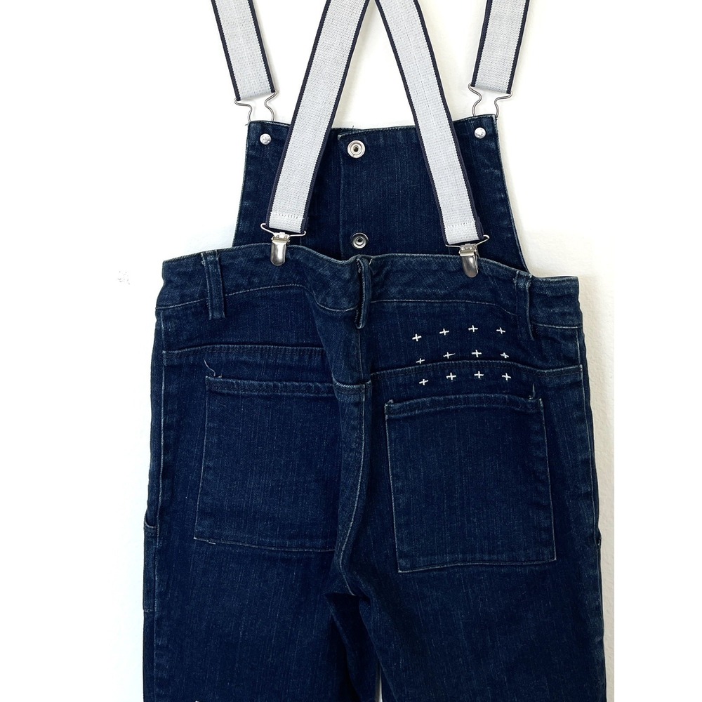 Ksubi Womens Denim Skinny Bib Overalls Size US 4 Blue Wash  Zip Ankle Retro - Picture 2 of 16